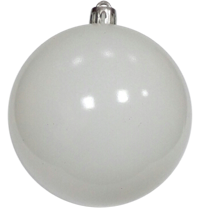 Новогодний шарик Белый глянец